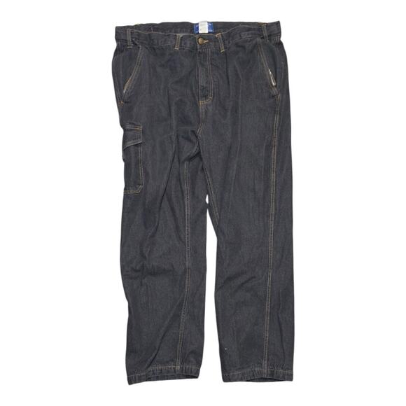 38x27 Haband Arctic Bear Jeans – Dark Wash Fleece-Lined Carpenter - Picture 1 of 5